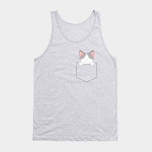 Kawaii Pocket Cat T-Shirt Tank Top